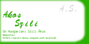 akos szili business card